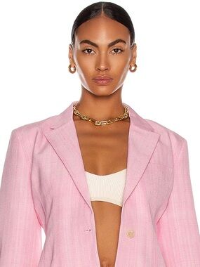 NEW JACQUEMUS Beige ‘Le Bandeau Valensole’ Ribbed Bralette / Bra / Top